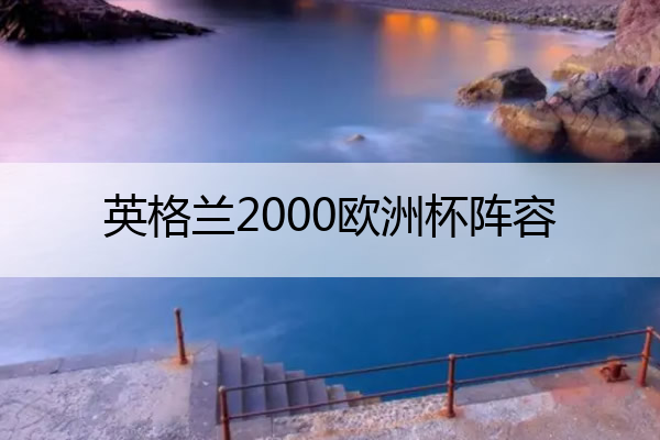 英格兰2000欧洲杯阵容(2000年欧洲杯英格兰对德国日期)