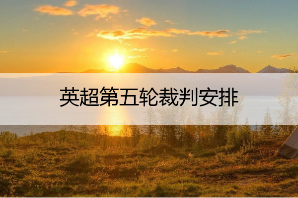 英超第五轮裁判安排_英超第5轮
