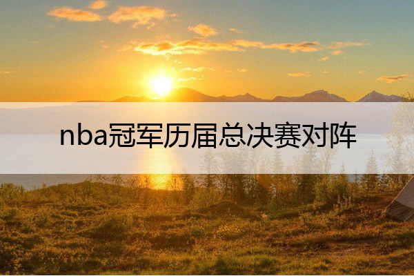 nba冠军历届总决赛对阵_nba冠军历届总决赛对阵图