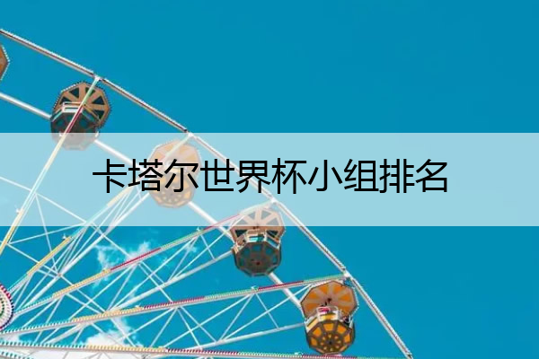 卡塔尔世界杯小组排名,卡塔尔世界杯小组排名规则
