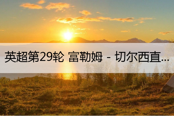 英超第29轮 富勒姆 - 切尔西直播_英超22轮
